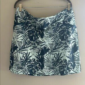 Lady Hagen Athletic Skort, Tropical Blue Palm Pattern , Sz XXL